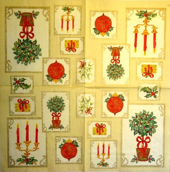 197 Christmas Flowers - 3-ply (cream) - Ihr